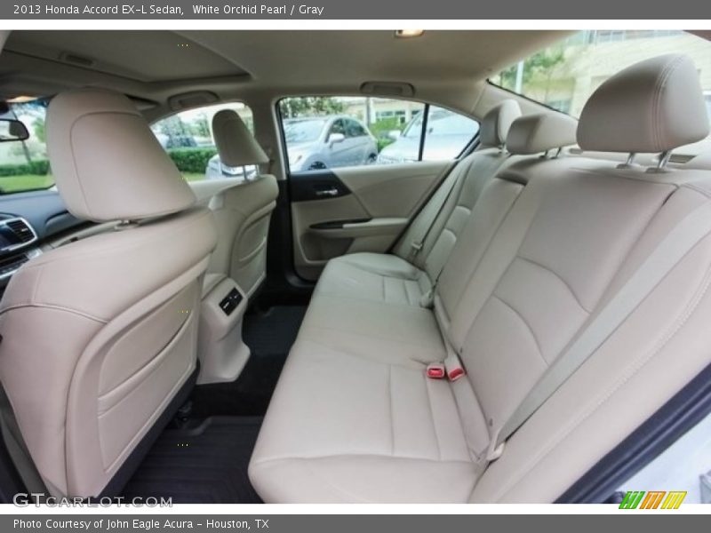 White Orchid Pearl / Gray 2013 Honda Accord EX-L Sedan