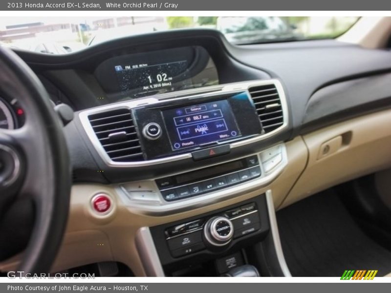White Orchid Pearl / Gray 2013 Honda Accord EX-L Sedan