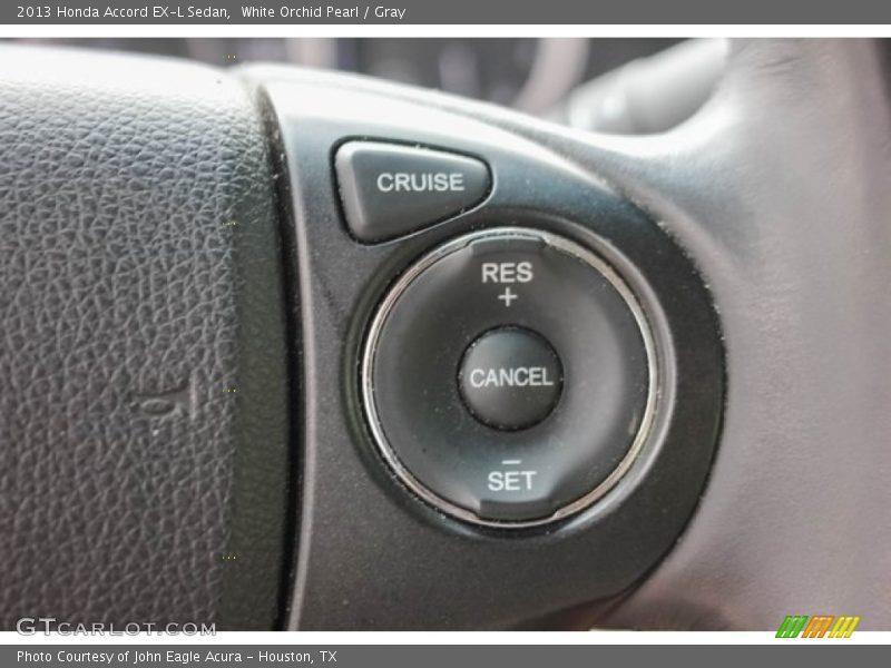 White Orchid Pearl / Gray 2013 Honda Accord EX-L Sedan