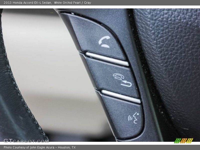 White Orchid Pearl / Gray 2013 Honda Accord EX-L Sedan
