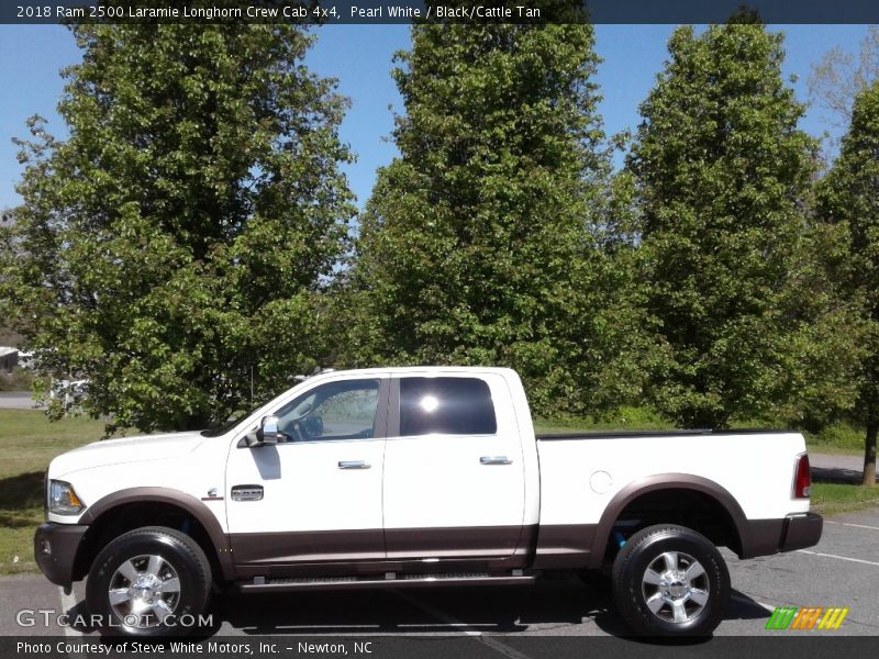 Pearl White / Black/Cattle Tan 2018 Ram 2500 Laramie Longhorn Crew Cab 4x4