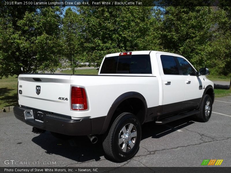 Pearl White / Black/Cattle Tan 2018 Ram 2500 Laramie Longhorn Crew Cab 4x4