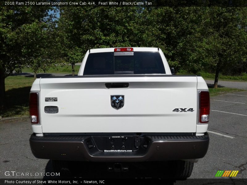 Pearl White / Black/Cattle Tan 2018 Ram 2500 Laramie Longhorn Crew Cab 4x4