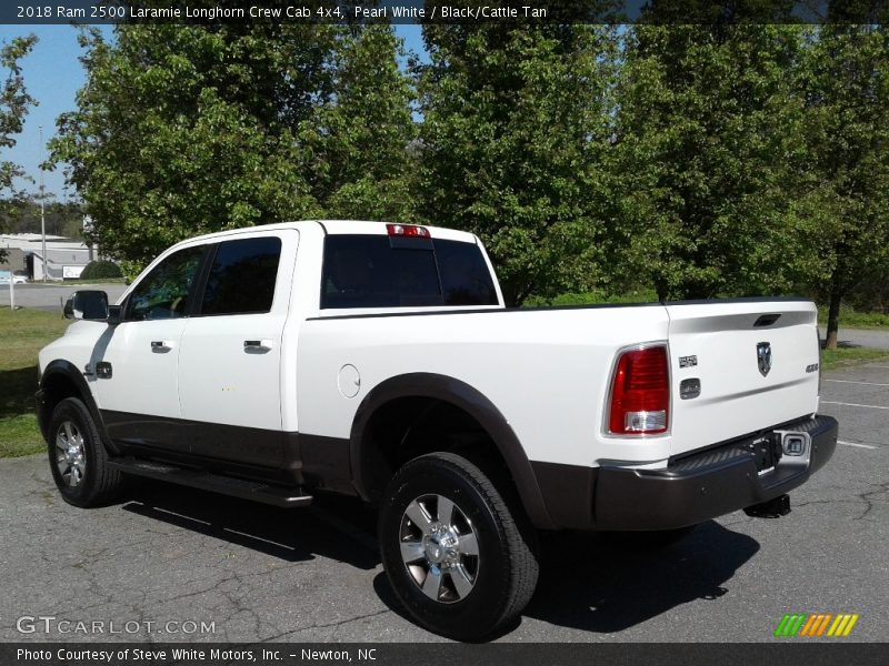 Pearl White / Black/Cattle Tan 2018 Ram 2500 Laramie Longhorn Crew Cab 4x4