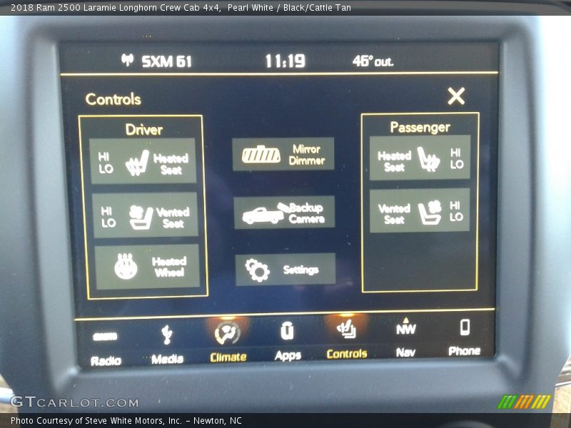 Controls of 2018 2500 Laramie Longhorn Crew Cab 4x4