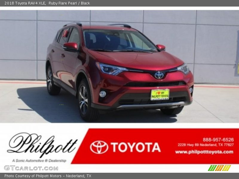 Ruby Flare Pearl / Black 2018 Toyota RAV4 XLE