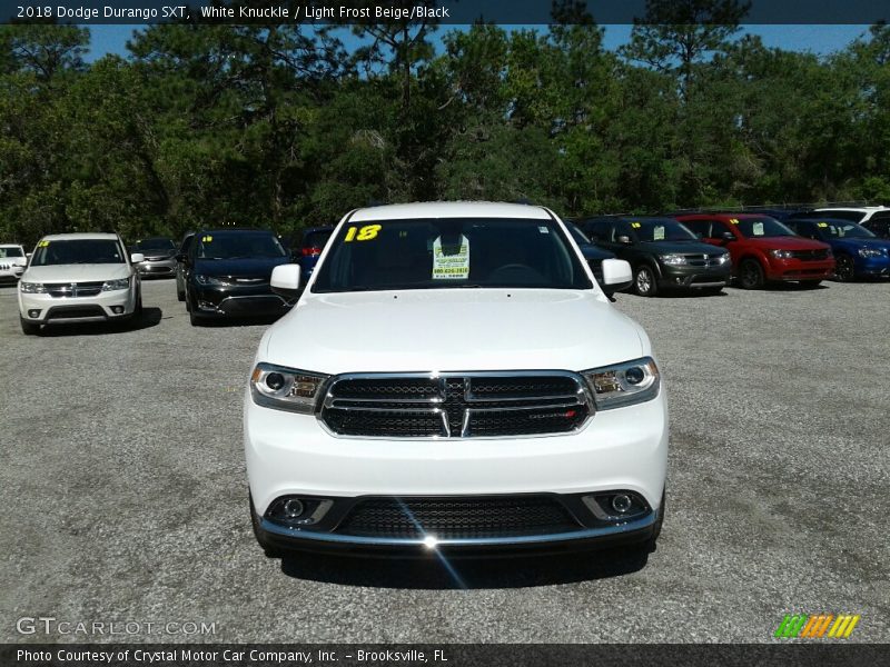 White Knuckle / Light Frost Beige/Black 2018 Dodge Durango SXT