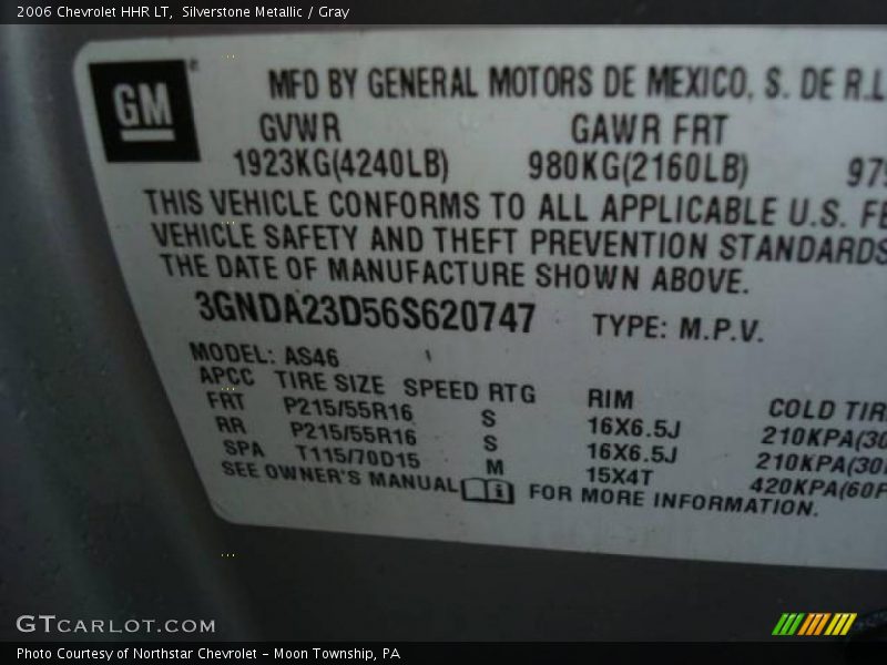 Silverstone Metallic / Gray 2006 Chevrolet HHR LT