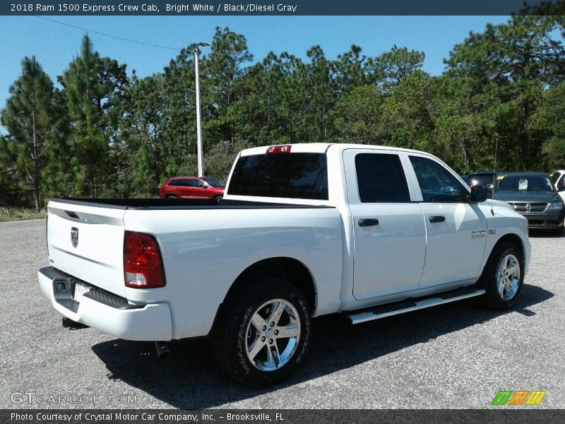 Bright White / Black/Diesel Gray 2018 Ram 1500 Express Crew Cab