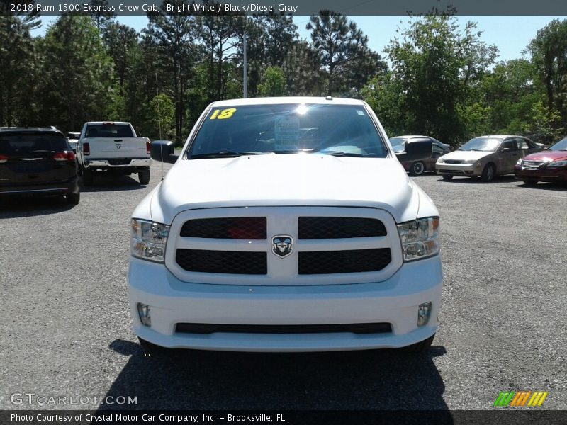 Bright White / Black/Diesel Gray 2018 Ram 1500 Express Crew Cab