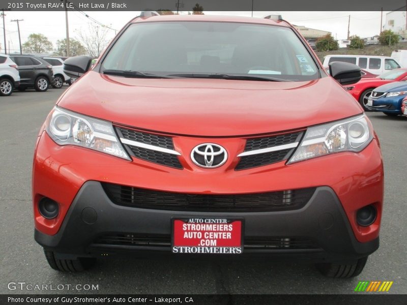 Hot Lava / Black 2015 Toyota RAV4 LE