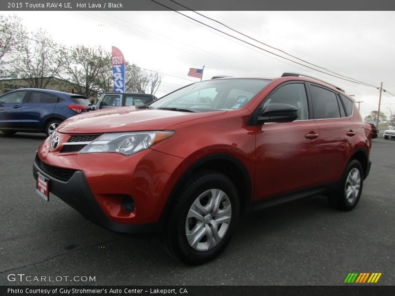 Hot Lava / Black 2015 Toyota RAV4 LE