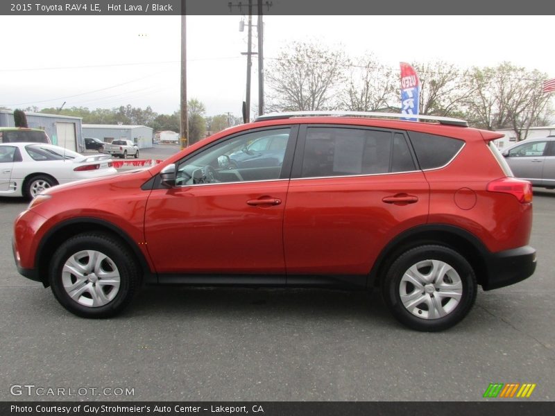 Hot Lava / Black 2015 Toyota RAV4 LE