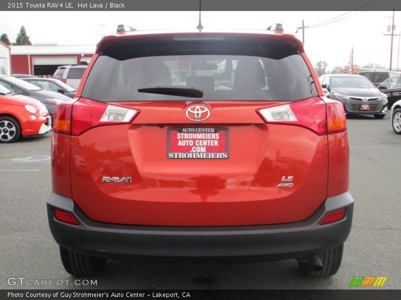 Hot Lava / Black 2015 Toyota RAV4 LE