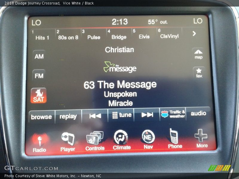 Vice White / Black 2018 Dodge Journey Crossroad