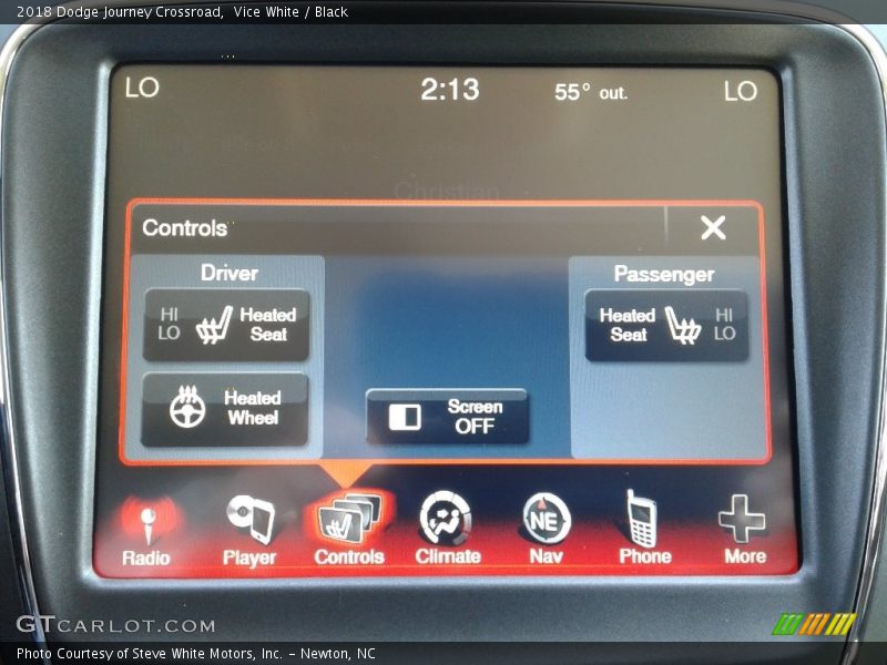 Vice White / Black 2018 Dodge Journey Crossroad