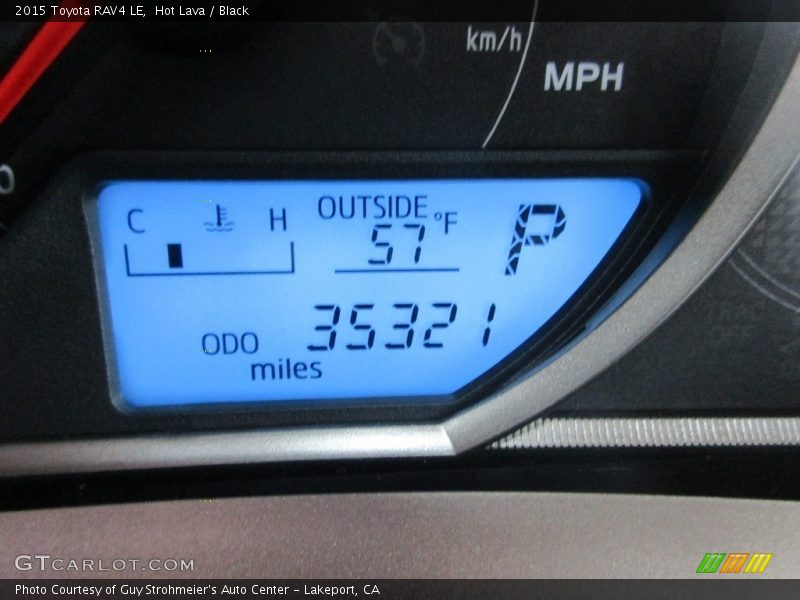 Hot Lava / Black 2015 Toyota RAV4 LE