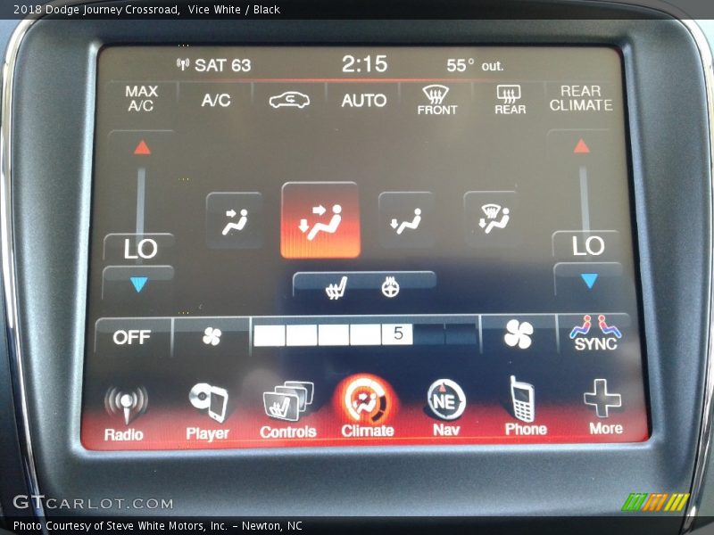 Vice White / Black 2018 Dodge Journey Crossroad