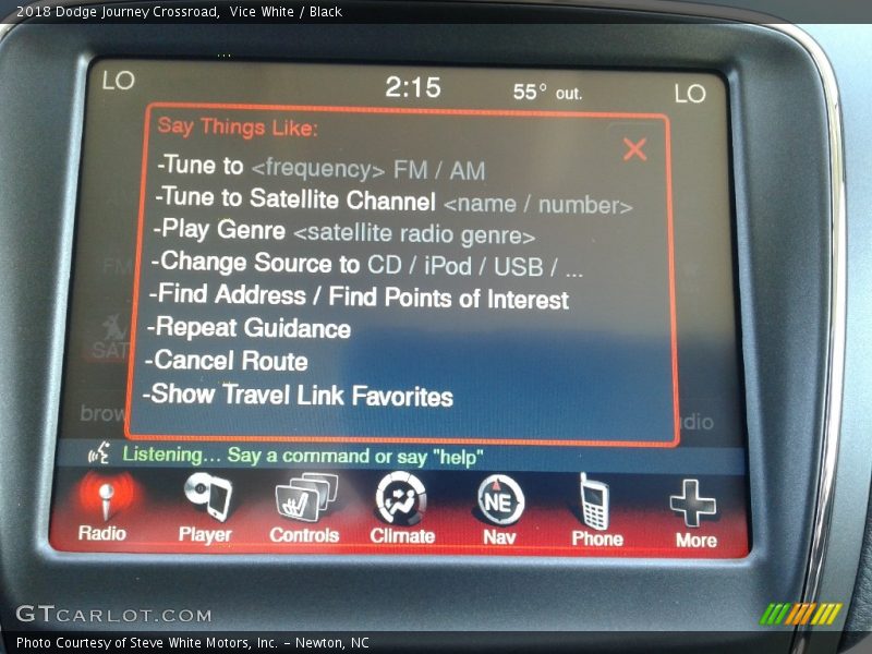 Vice White / Black 2018 Dodge Journey Crossroad