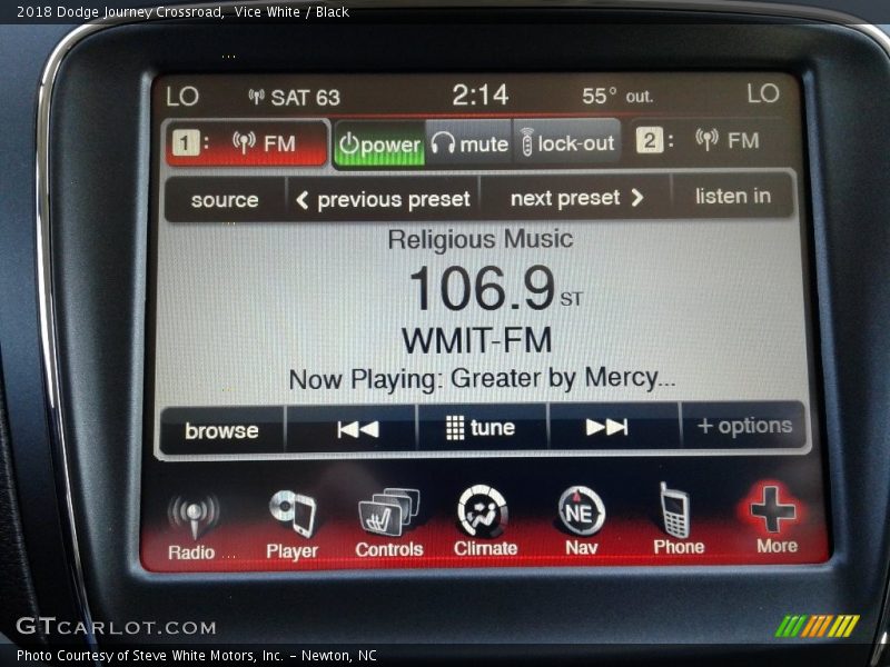 Vice White / Black 2018 Dodge Journey Crossroad