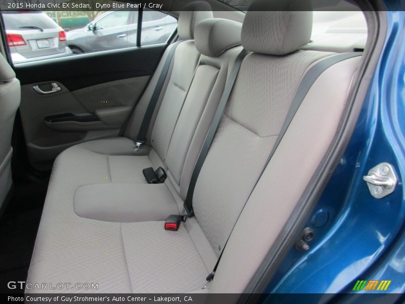 Dyno Blue Pearl / Gray 2015 Honda Civic EX Sedan