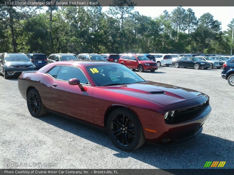 Octane Red Pearl / Black 2018 Dodge Challenger SXT