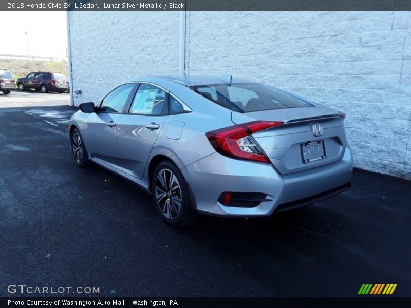 Lunar Silver Metallic / Black 2018 Honda Civic EX-L Sedan