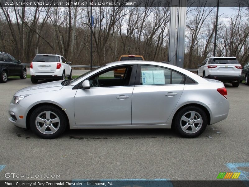 Silver Ice Metallic / Jet Black/Medium Titanium 2015 Chevrolet Cruze LT