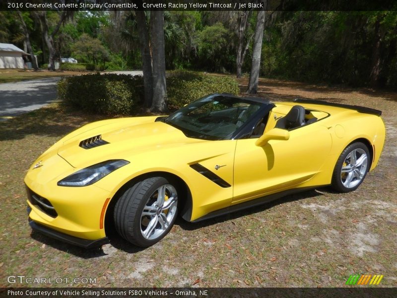 Corvette Racing Yellow Tintcoat / Jet Black 2016 Chevrolet Corvette Stingray Convertible