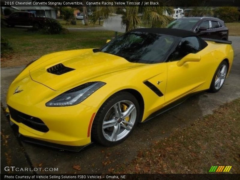 Corvette Racing Yellow Tintcoat / Jet Black 2016 Chevrolet Corvette Stingray Convertible