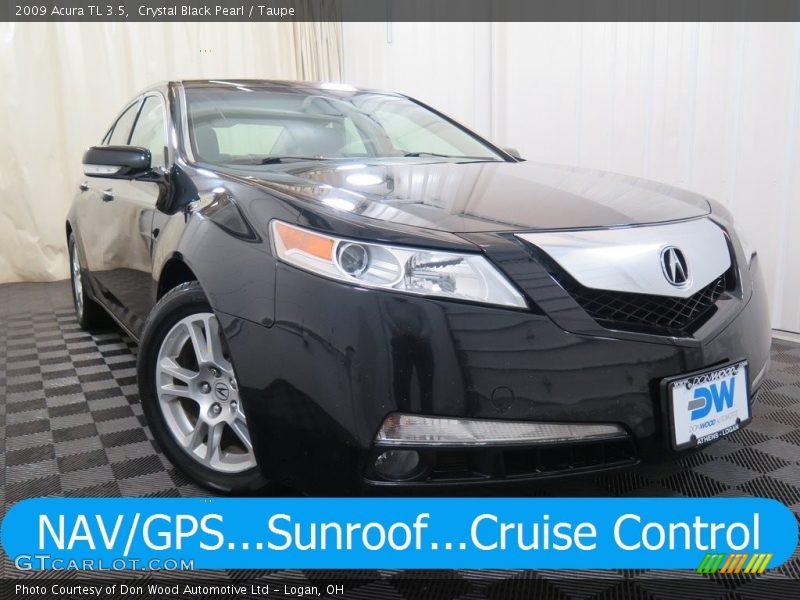 Crystal Black Pearl / Taupe 2009 Acura TL 3.5