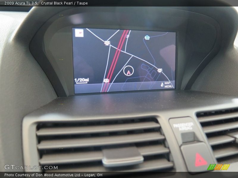 Crystal Black Pearl / Taupe 2009 Acura TL 3.5