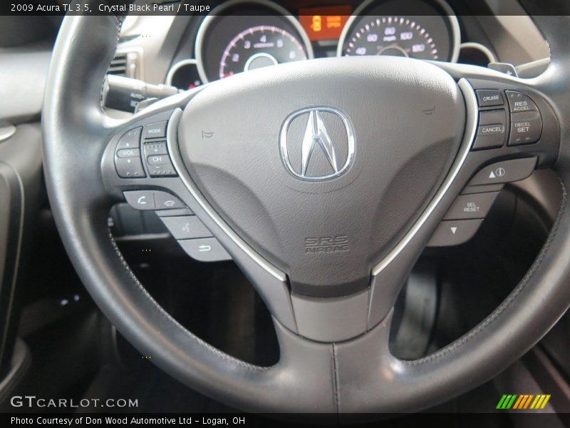 Crystal Black Pearl / Taupe 2009 Acura TL 3.5
