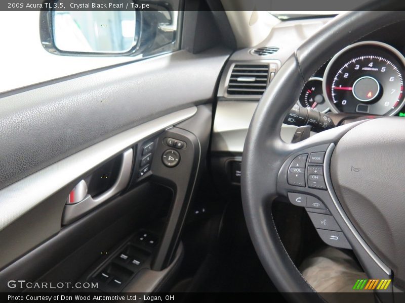 Crystal Black Pearl / Taupe 2009 Acura TL 3.5