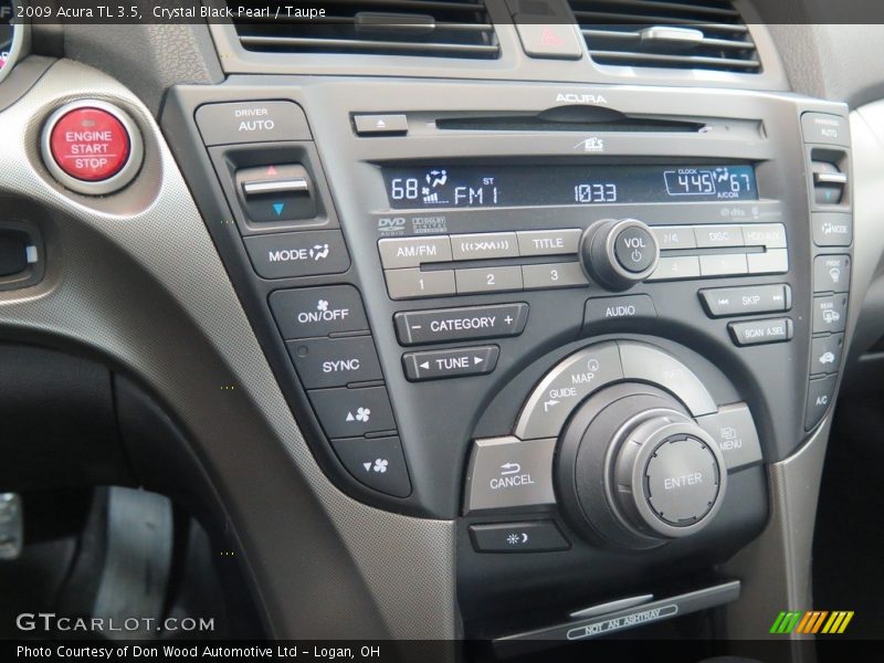 Crystal Black Pearl / Taupe 2009 Acura TL 3.5