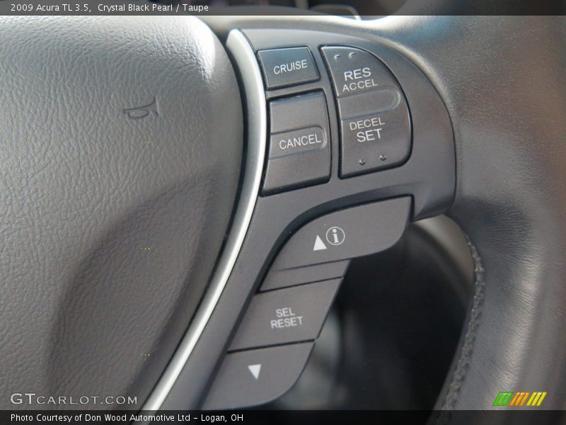 Crystal Black Pearl / Taupe 2009 Acura TL 3.5