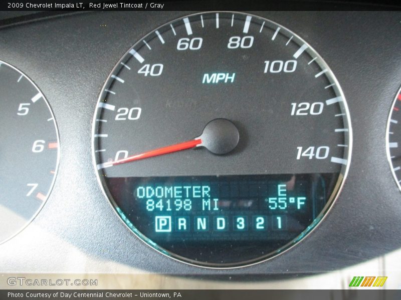 Red Jewel Tintcoat / Gray 2009 Chevrolet Impala LT