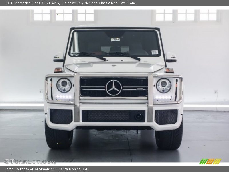 Polar White / designo Classic Red Two-Tone 2018 Mercedes-Benz G 63 AMG