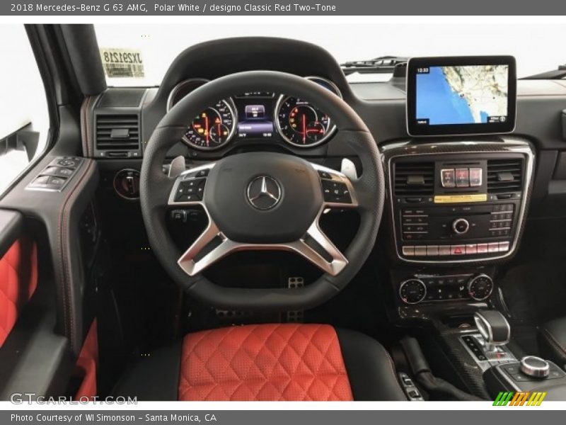 Polar White / designo Classic Red Two-Tone 2018 Mercedes-Benz G 63 AMG