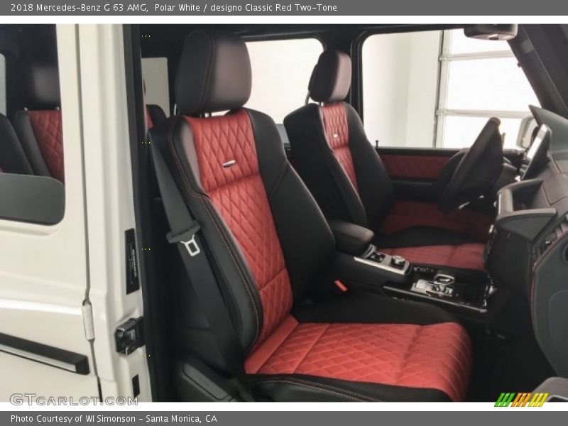 Polar White / designo Classic Red Two-Tone 2018 Mercedes-Benz G 63 AMG