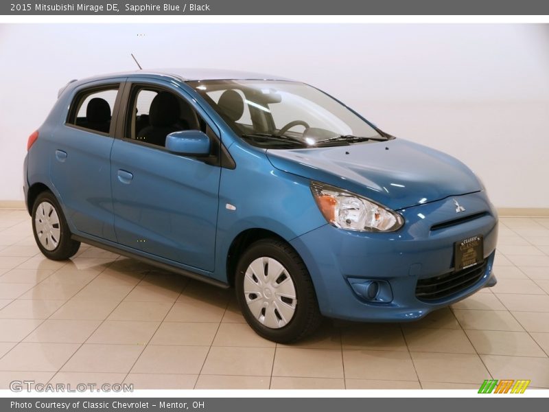 Sapphire Blue / Black 2015 Mitsubishi Mirage DE