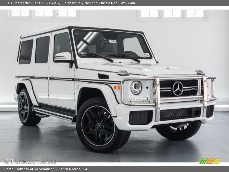 Polar White / designo Classic Red Two-Tone 2018 Mercedes-Benz G 63 AMG