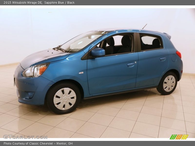 Sapphire Blue / Black 2015 Mitsubishi Mirage DE