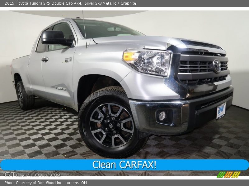 Silver Sky Metallic / Graphite 2015 Toyota Tundra SR5 Double Cab 4x4