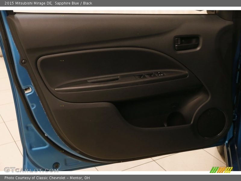 Sapphire Blue / Black 2015 Mitsubishi Mirage DE