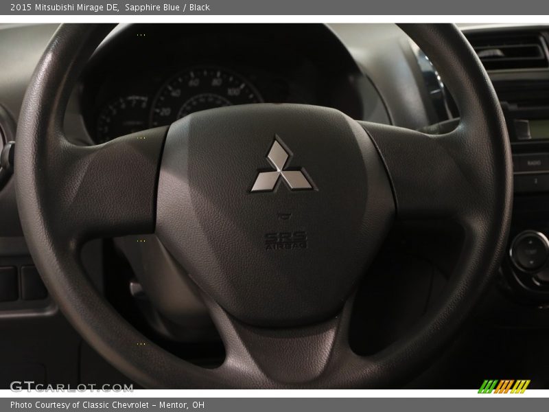 Sapphire Blue / Black 2015 Mitsubishi Mirage DE