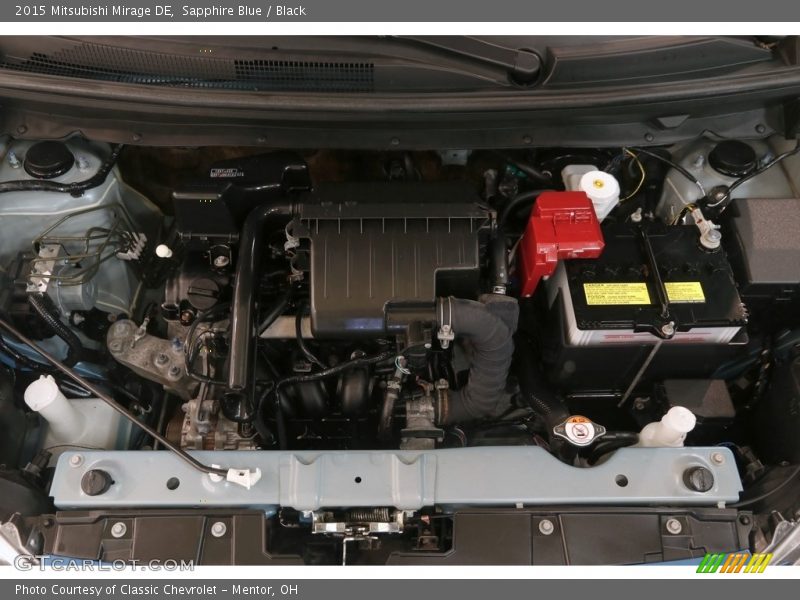 Sapphire Blue / Black 2015 Mitsubishi Mirage DE