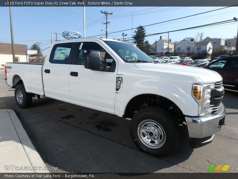 Oxford White / Earth Gray 2018 Ford F350 Super Duty XL Crew Cab 4x4