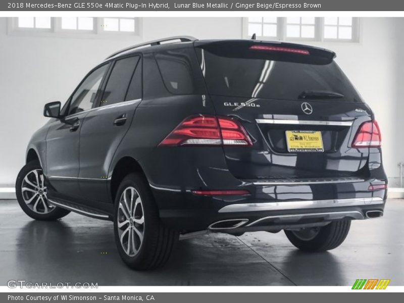 Lunar Blue Metallic / Ginger Beige/Espresso Brown 2018 Mercedes-Benz GLE 550e 4Matic Plug-In Hybrid