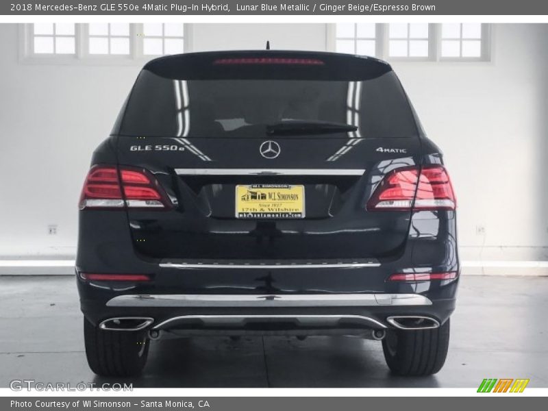 Lunar Blue Metallic / Ginger Beige/Espresso Brown 2018 Mercedes-Benz GLE 550e 4Matic Plug-In Hybrid